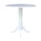 International Concepts Round 42, Round dual drop Leaf Pedestal Table, 41.5  inH, White, 42 W, 42 L, 41.5 in H, Wood, White K08-42DPT-6B-2 - alternate 8